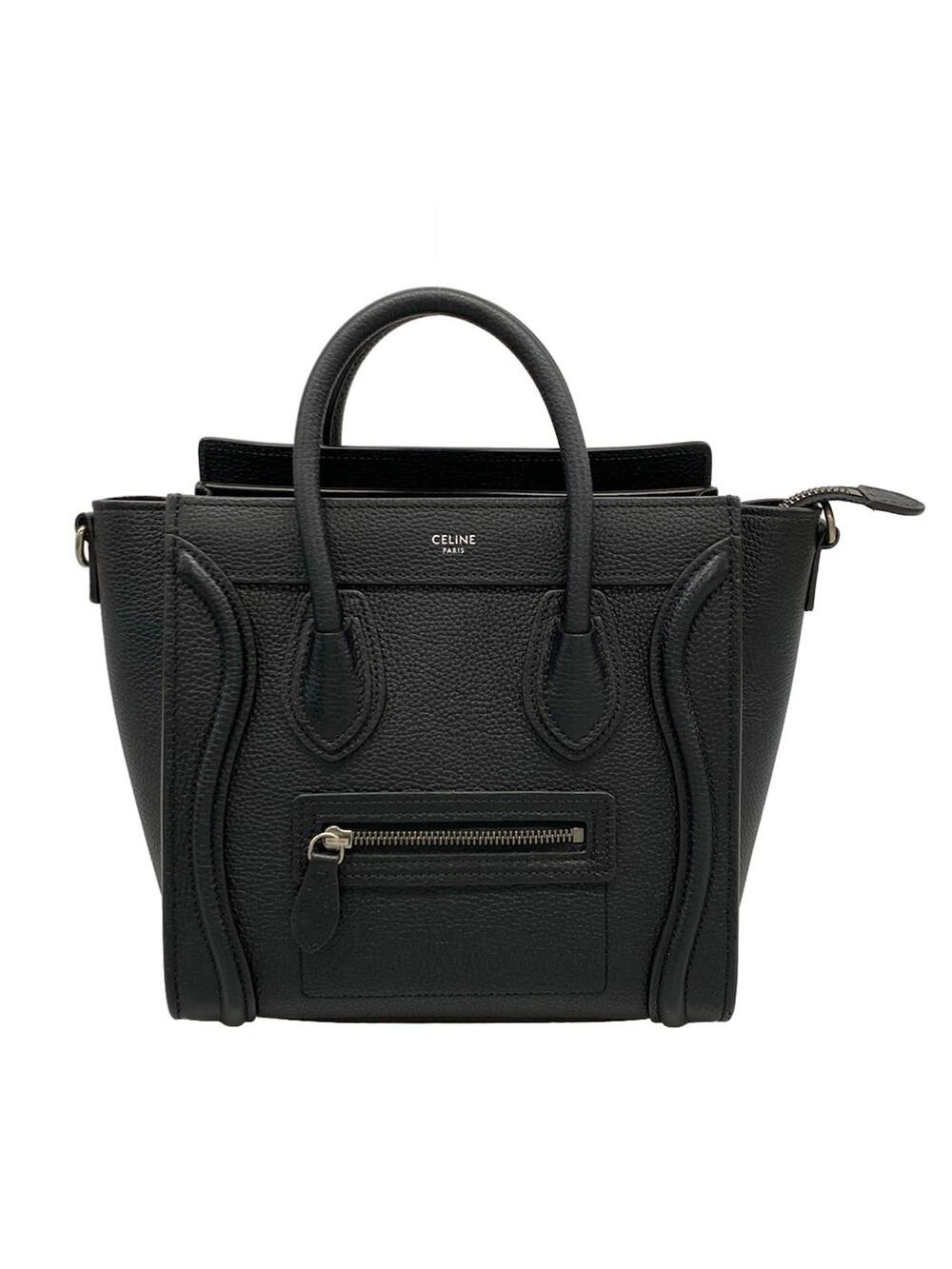 Celine Luggage Nano Shopper Black #367225C17B